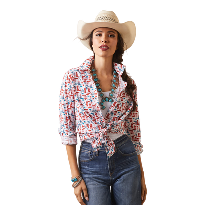 Ariat Women's Blazin Boots Kirby White Shirt