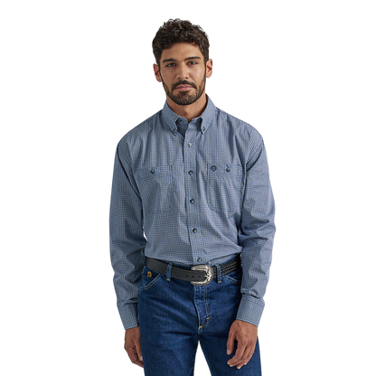 Wrangler Men's George Strait Blue Shirt