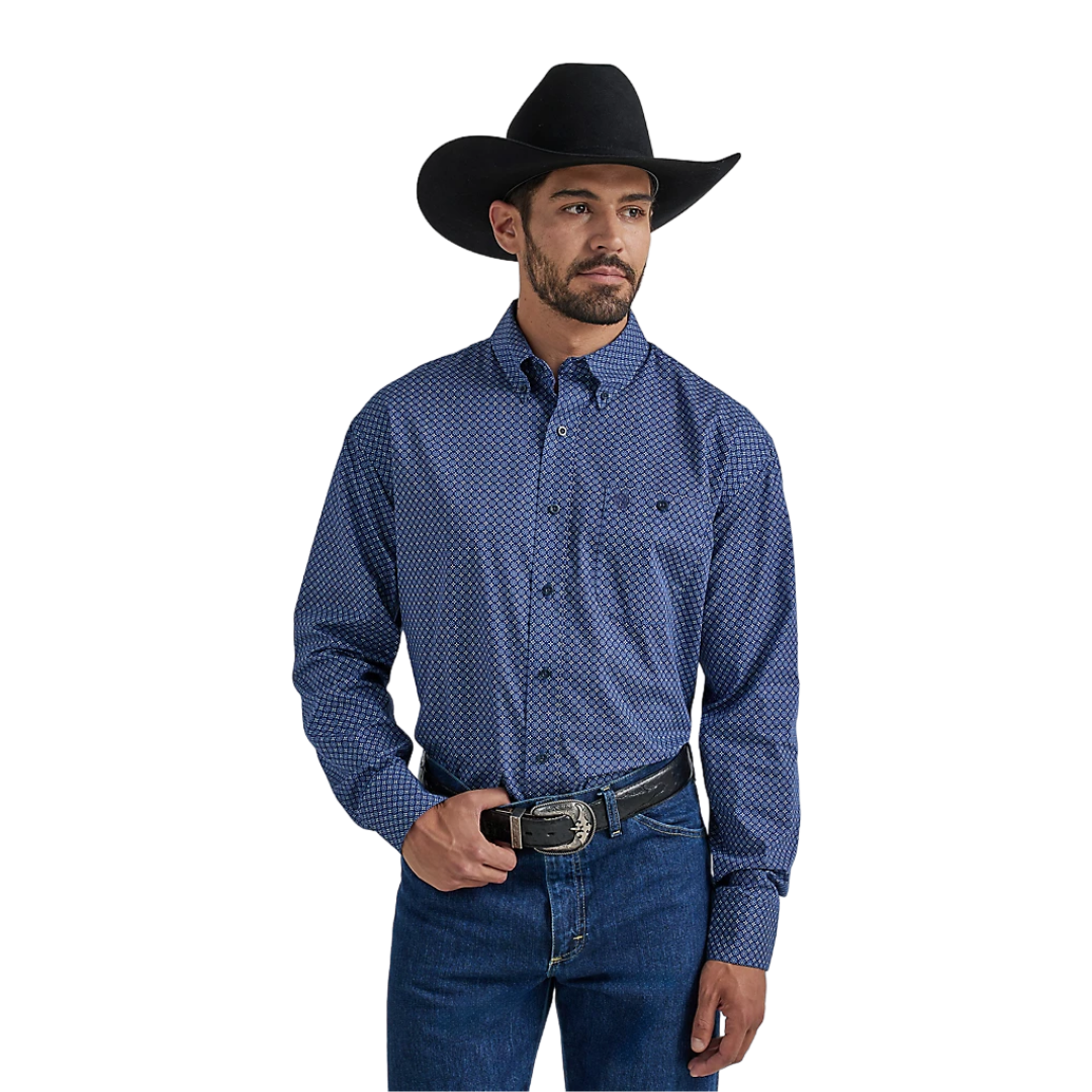 Wrangler Men's George Strait Blue Shirt