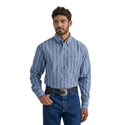 Wrangler Men's George Strait Blue Shirt