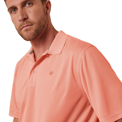 Ariat Men's Peach Echo Pink Polo Shirt