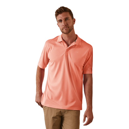 Ariat Men's Peach Echo Pink Polo Shirt