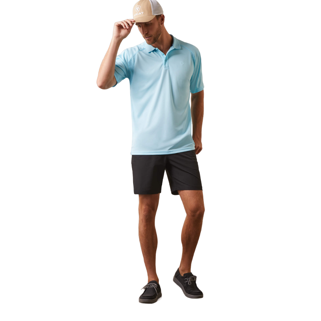 Ariat Men's Cenote Aqua Turquoise Polo Shirt