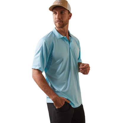 Ariat Men's Cenote Aqua Turquoise Polo Shirt