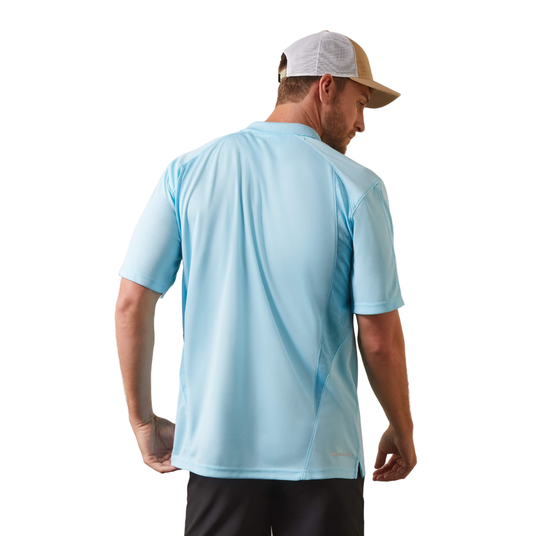 Ariat Men's Cenote Aqua Turquoise Polo Shirt