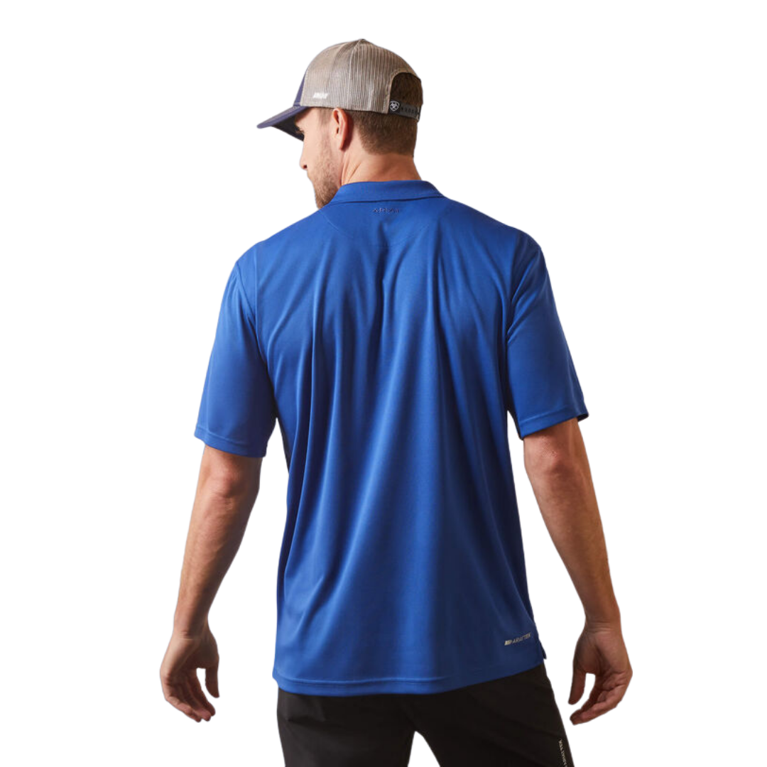 Ariat Men's Monaco Blue Tek Polo