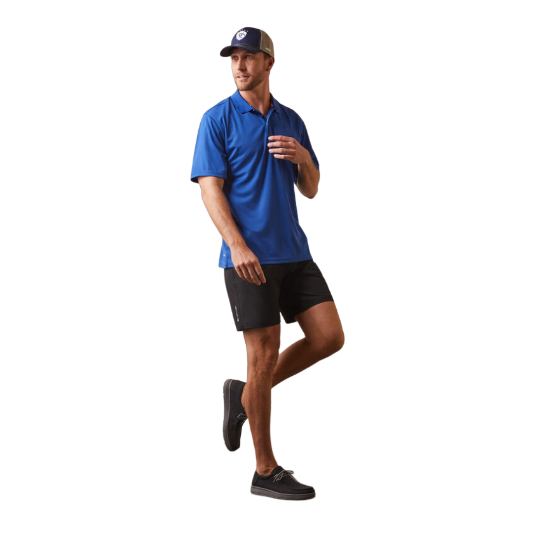 Ariat Men's Monaco Blue Tek Polo