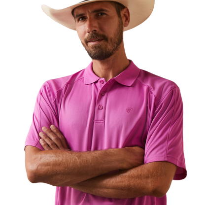 Ariat Men's Dk Orchid Pink Polo