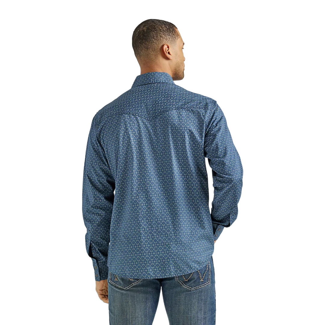 Wrangler Men's Retro Premium Blue Shirt