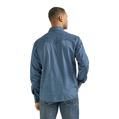 Wrangler Men's Retro Premium Blue Shirt