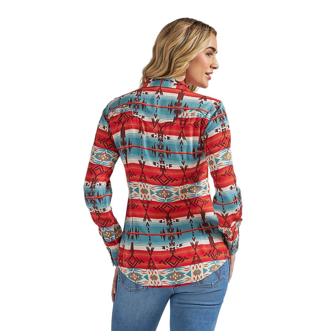 Wrangler Women's Retro Horizontal Geo Multicolor Shirt