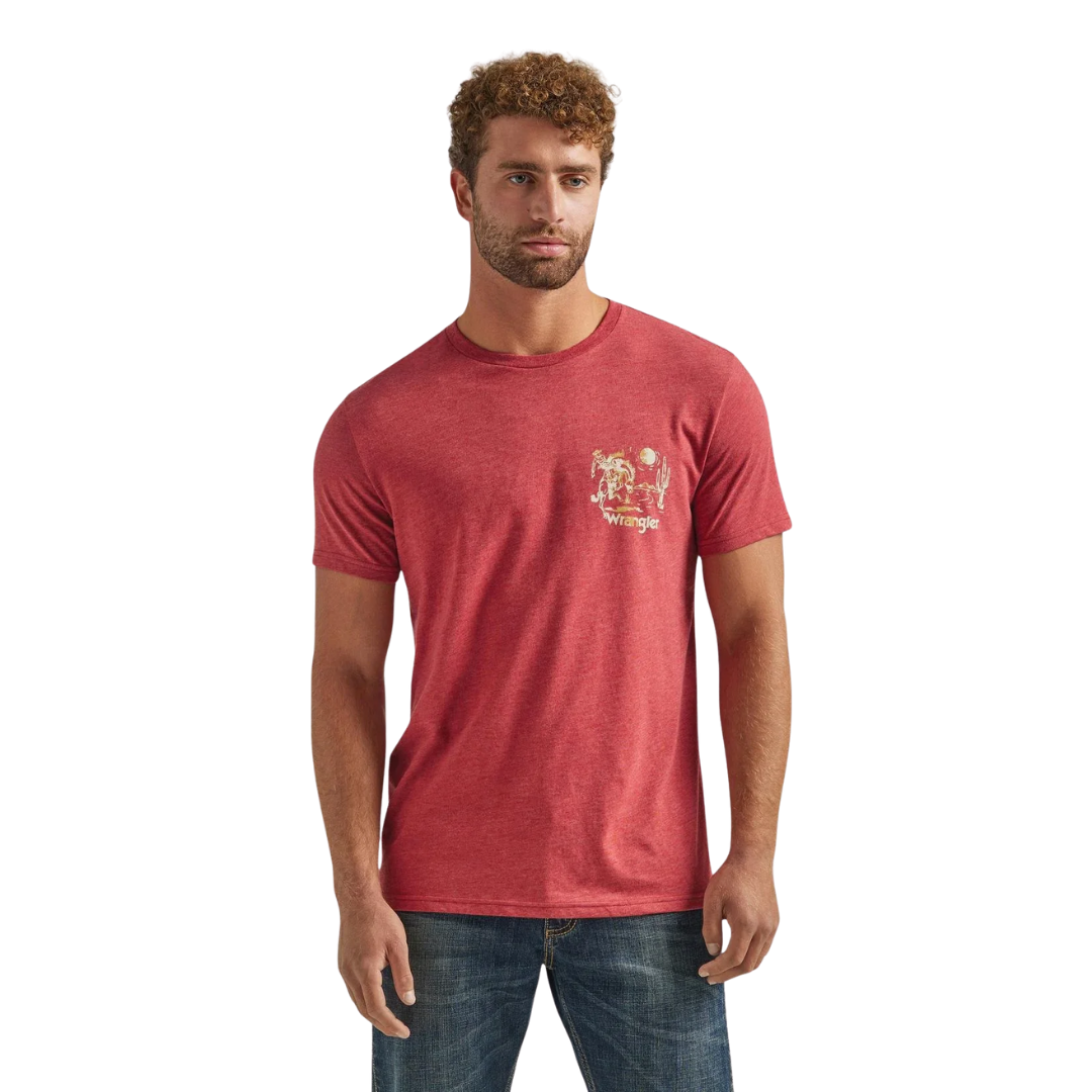 Wrangler Men's American Classic In Brick Red Shirt