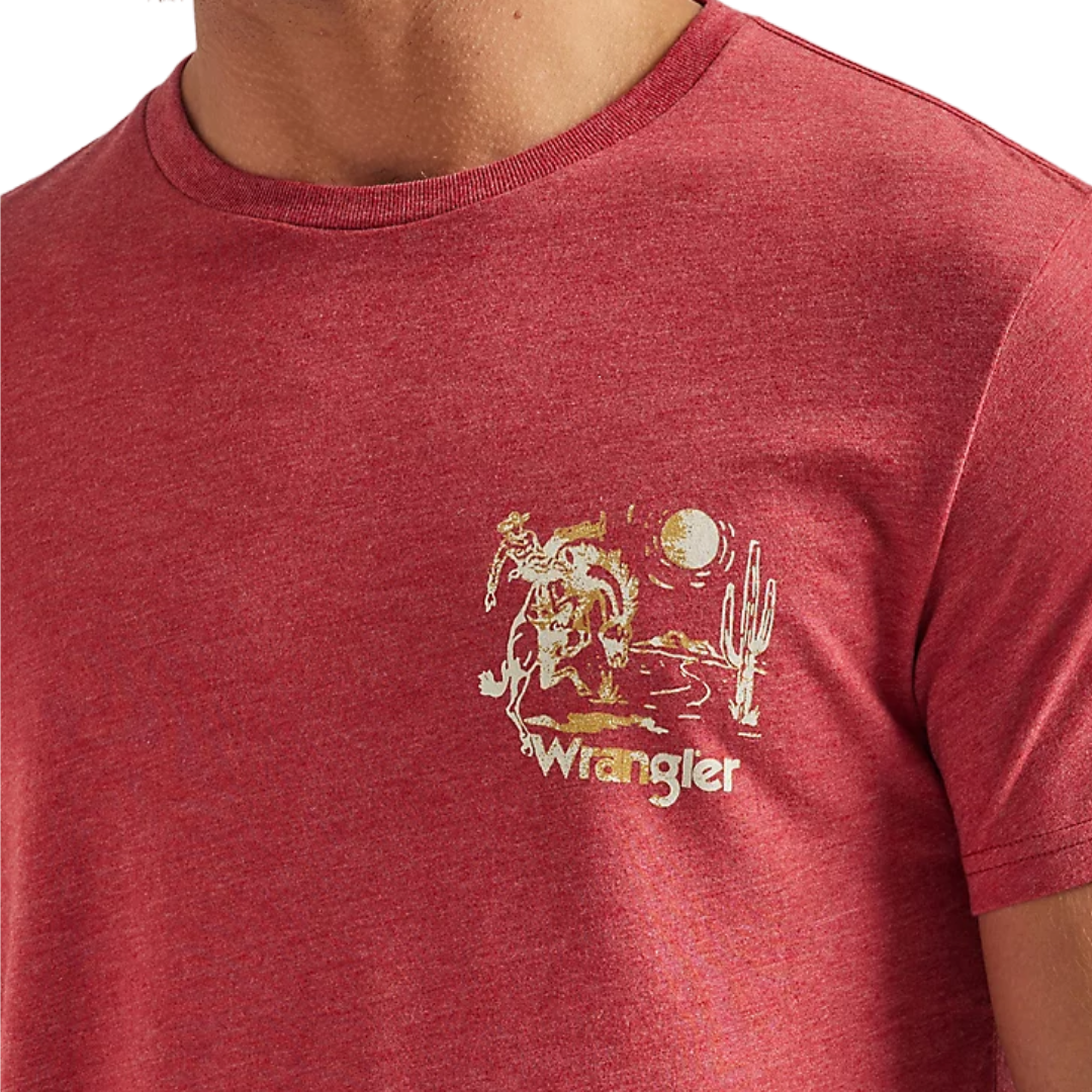 Wrangler Men's American Classic In Brick Red Shirt