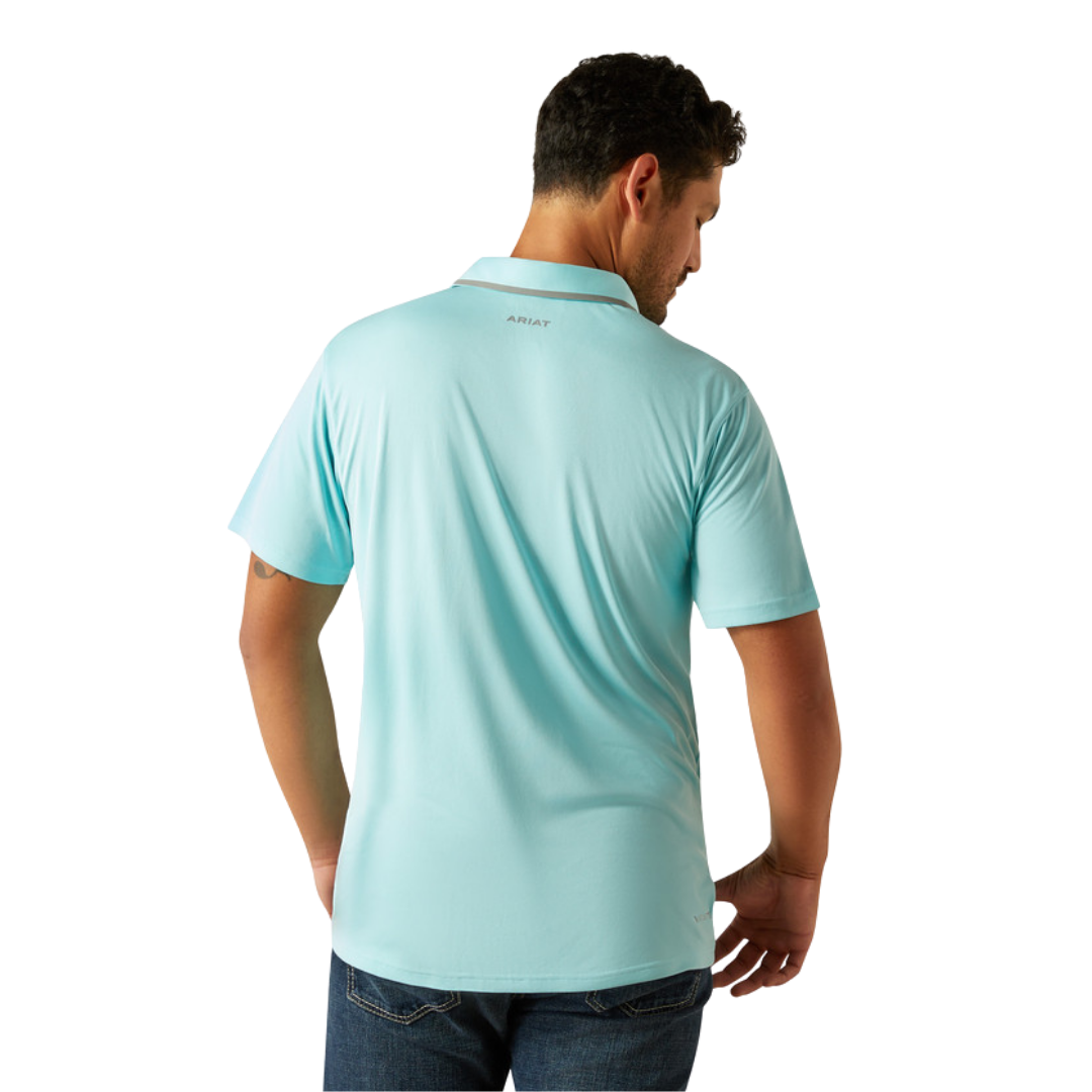 Ariat Men's Welded Tek Light Blue Polo