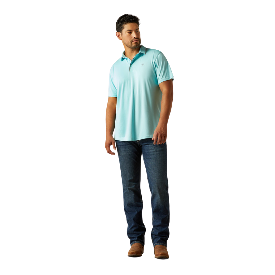 Ariat Men's Welded Tek Light Blue Polo
