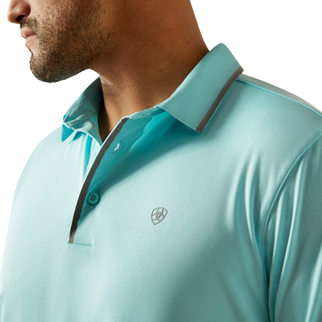 Ariat Men's Welded Tek Light Blue Polo