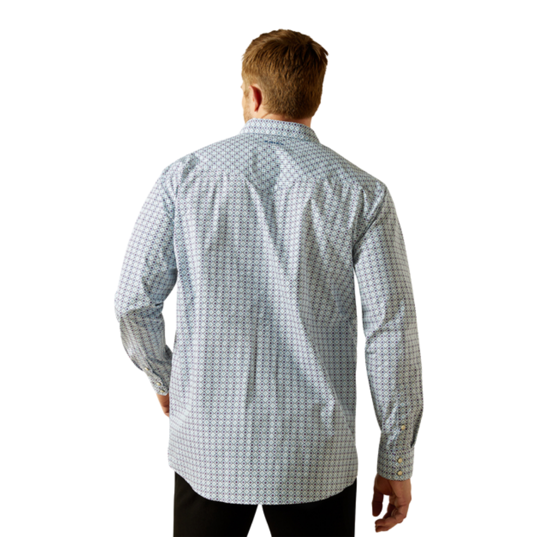 Ariat Men's Casual Print White Shirt