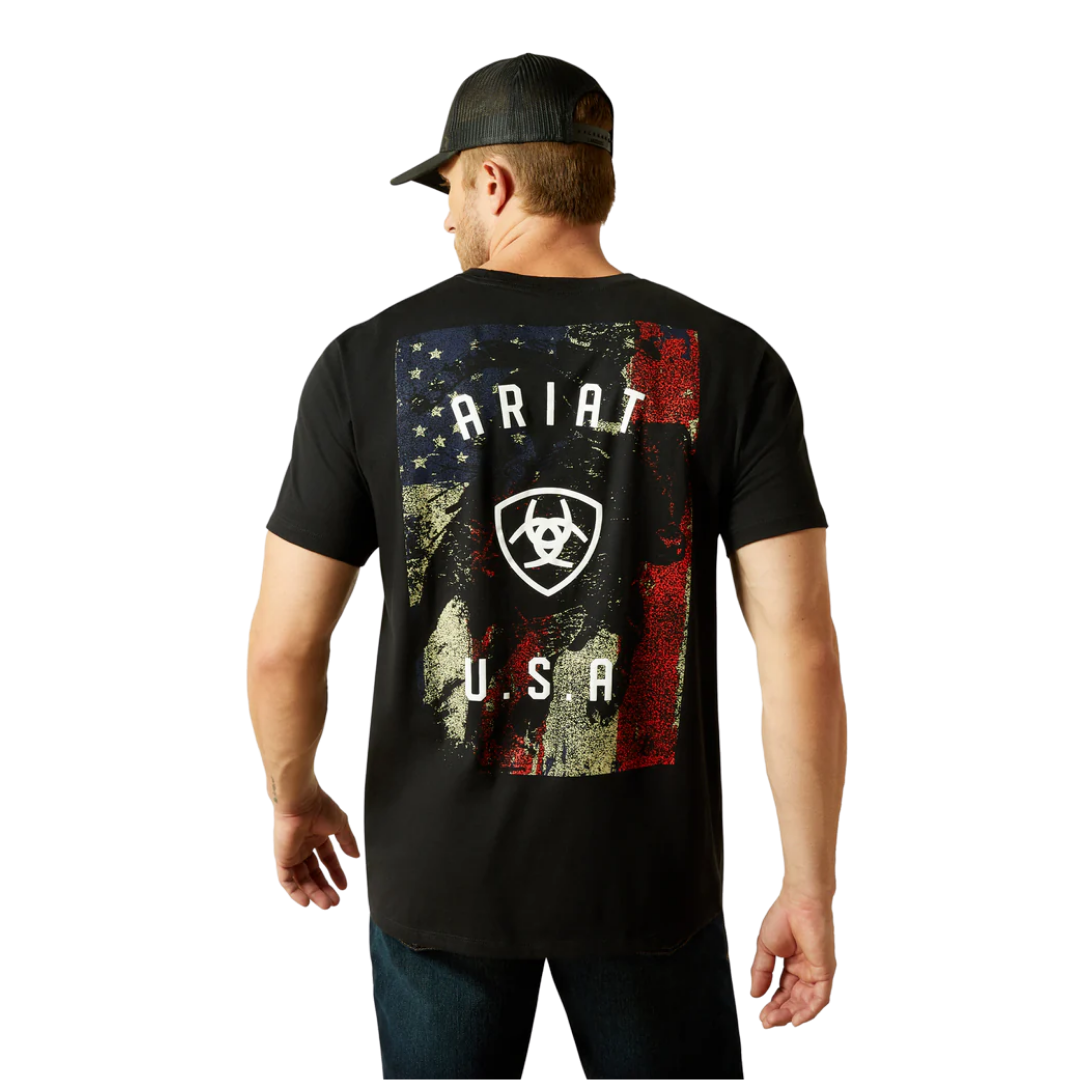 Ariat Men's Faded Bull Black T-Shirt
