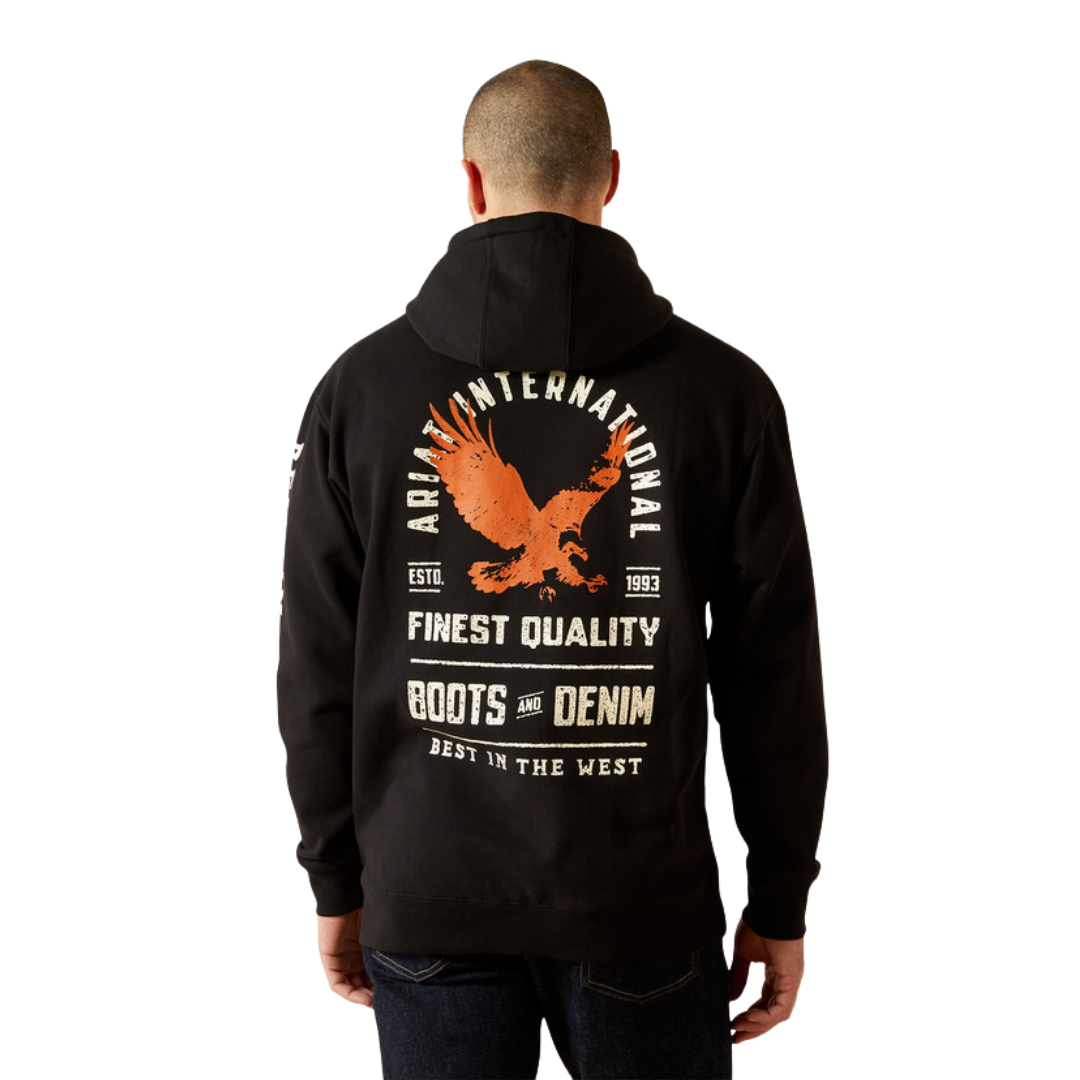Ariat Men's Eagle Large Black Hoodie