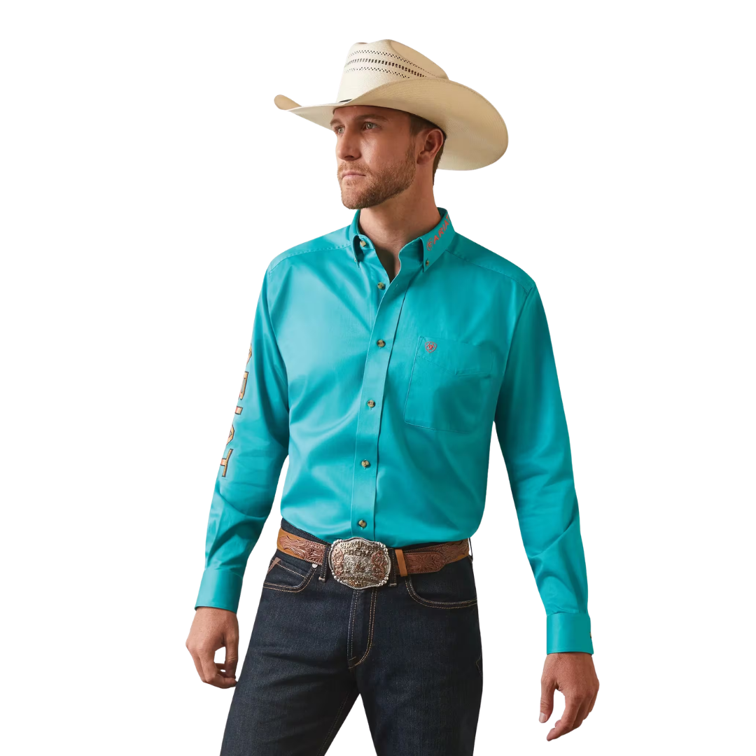 Ariat Men's Team Logo Blue Shirt
