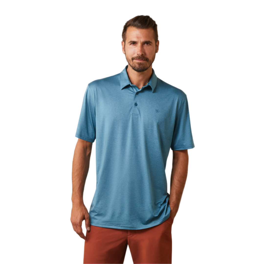 Ariat Men's Eurasian Teal Turquoise Polo Shirt
