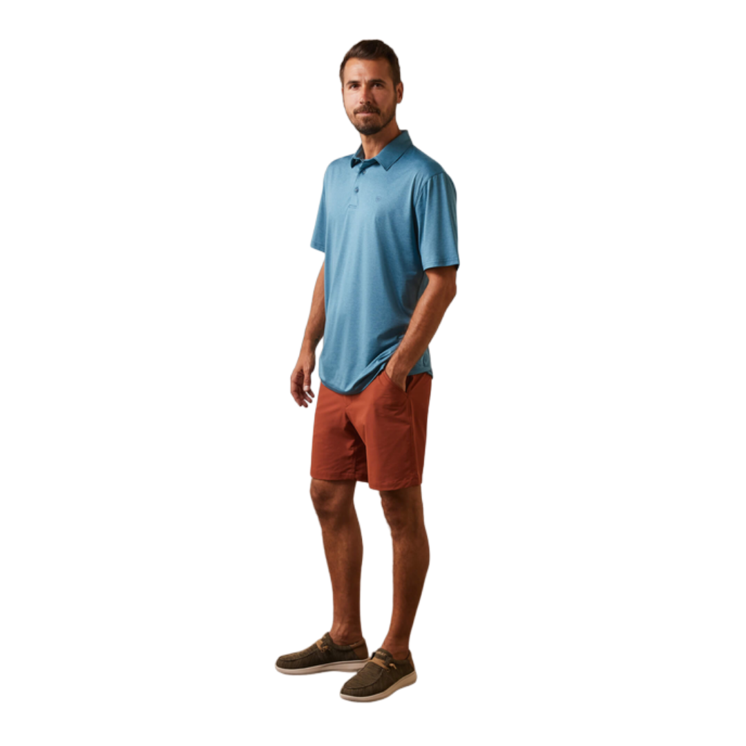 Ariat Men's Eurasian Teal Turquoise Polo Shirt
