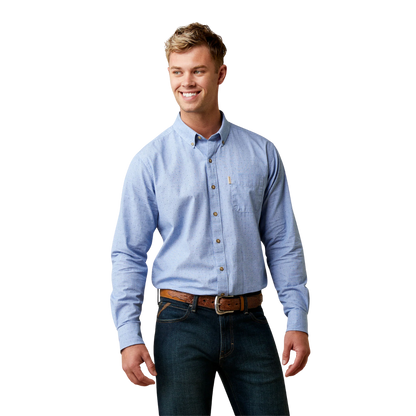 Ariat Men's Dots Stretch Blue Shirt