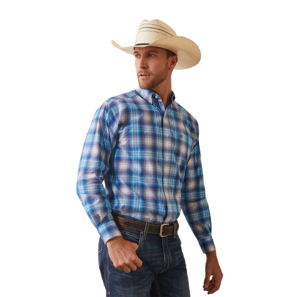 Ariat Men's Series Lukas Fit Blue Shirt