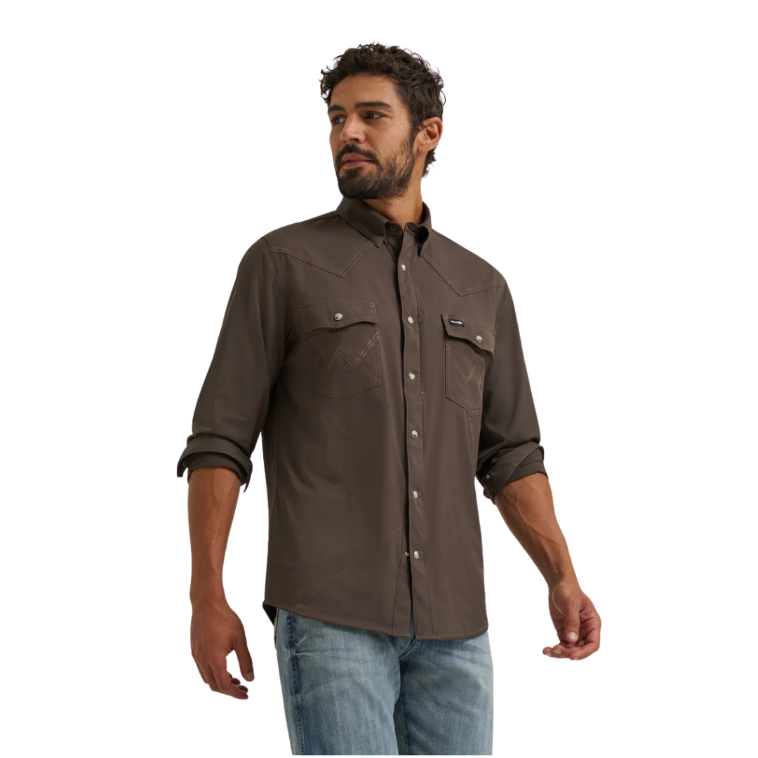 Wrangler Men's Atg-x Technical Turkish Coffee Shirt