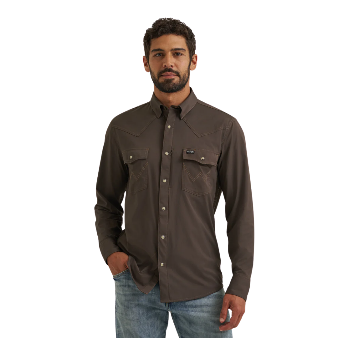 Wrangler Men's Atg-x Technical Turkish Coffee Shirt