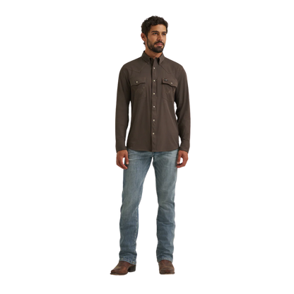 Wrangler Men's Atg-x Technical Turkish Coffee Shirt