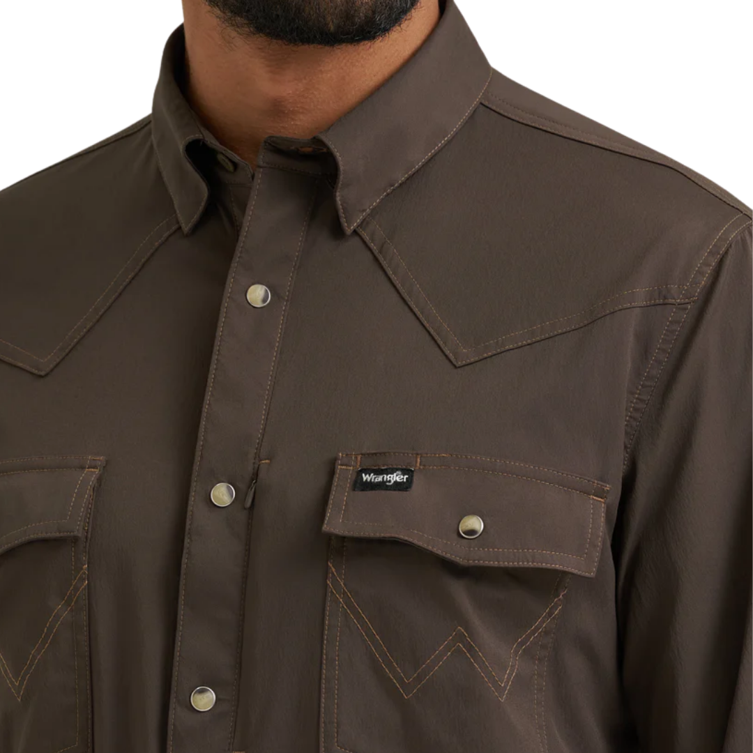 Wrangler Men's Atg-x Technical Turkish Coffee Shirt