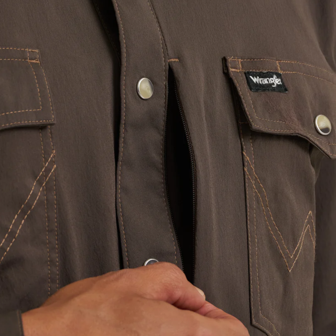 Wrangler Men's Atg-x Technical Turkish Coffee Shirt