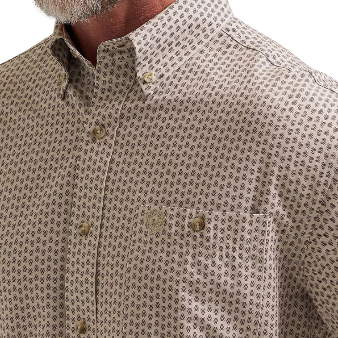 Wrangler Men's George Strait Brown Shirt