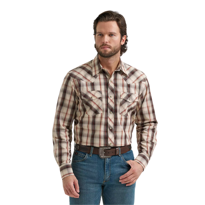Wrangler Men's 20X Long Sleeve Tan Shirt