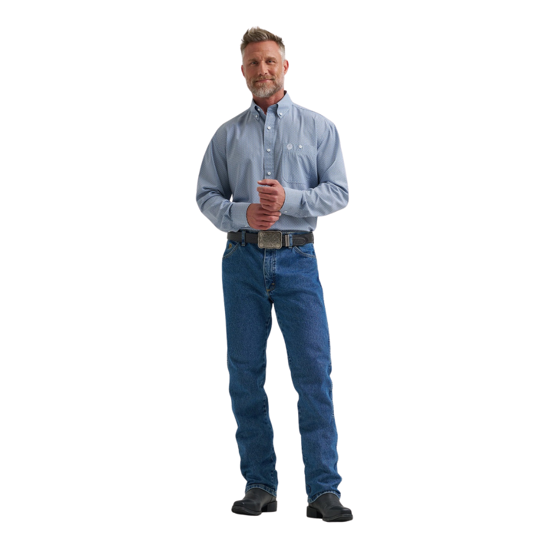 Wrangler Men's George Straight Blue Shirt