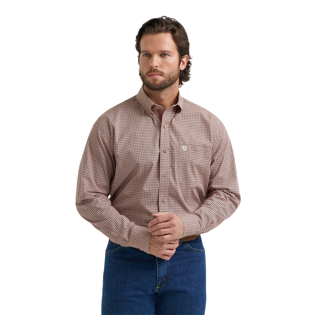 Wrangler Men's George Strait Rust Shirt