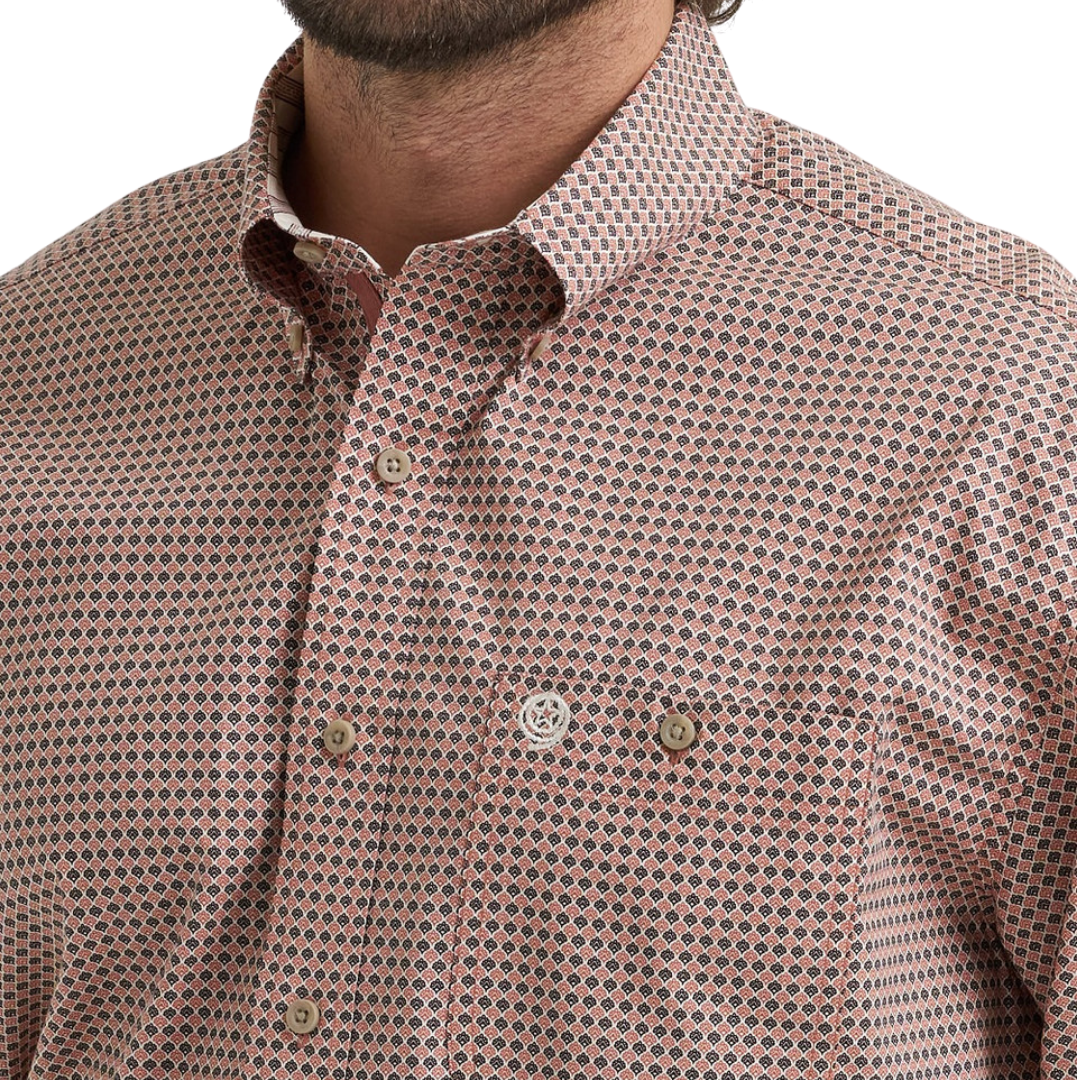 Wrangler Men's George Strait Rust Shirt