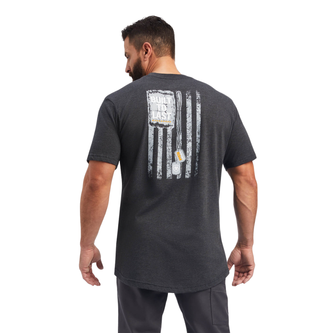 Ariat Men's Rebar "Strong Dog Tags" Black T-Shirt