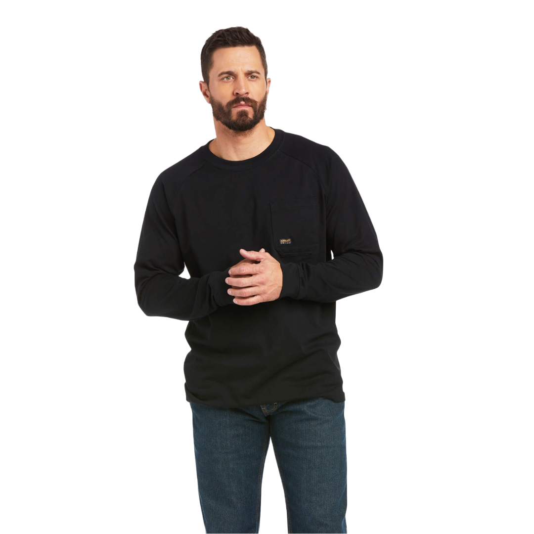 Ariat Men's Rebar Cotton Strong Roughneck Black T-Shirt