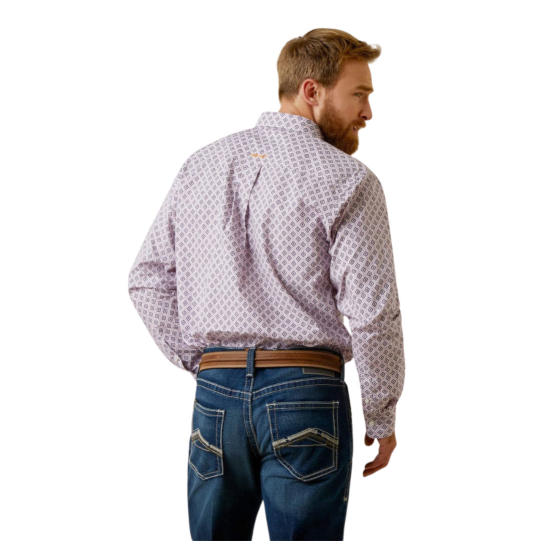 Ariat Men's Merrick Fitted Purple Shirt
