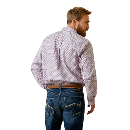 Ariat Men's Merrick Fitted Purple Shirt