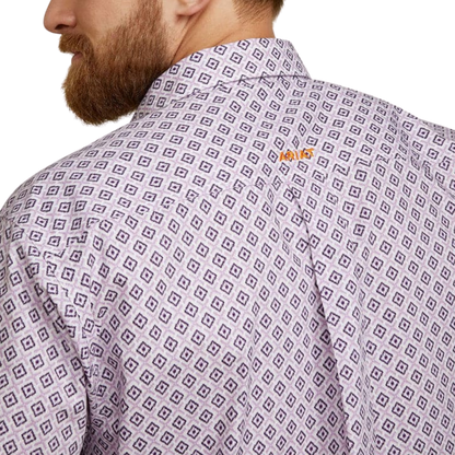 Ariat Men's Merrick Fitted Purple Shirt