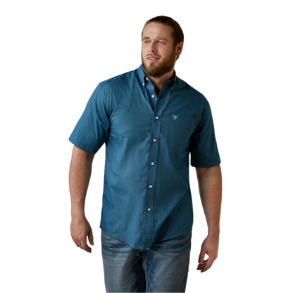 Ariat Men's Eli Navy Reef Blue Shirt