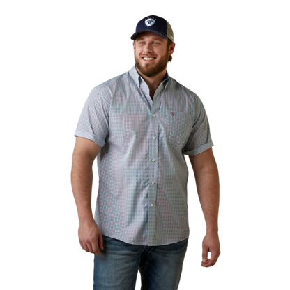 Ariat Men's Eron Aegean Blue Shirt