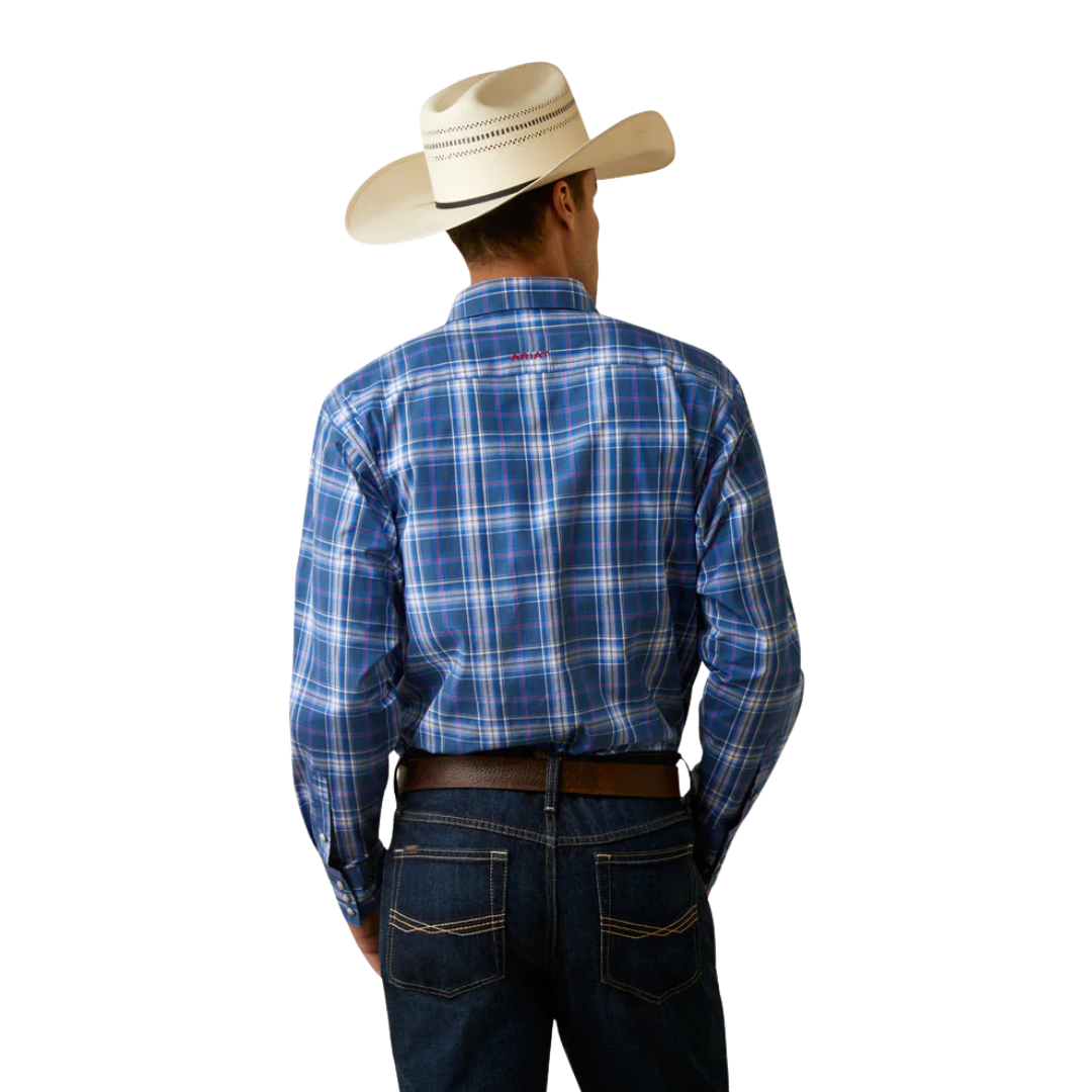 Ariat Men's Pro Jaxton Long Sleeve Blue Shirt