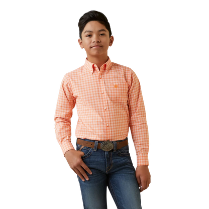 Ariat Boys Matias Orange Shirt