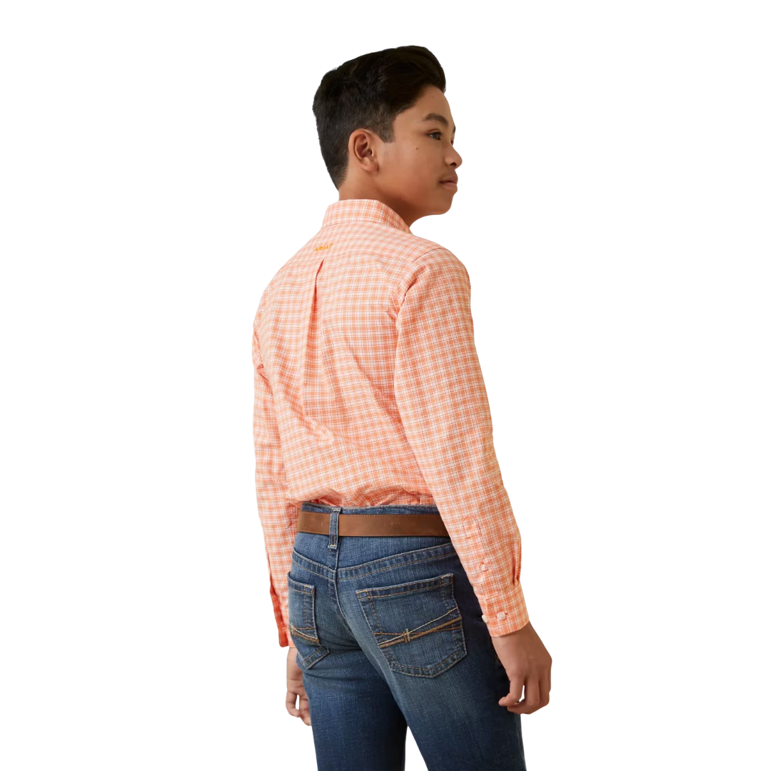 Ariat Boys Matias Orange Shirt
