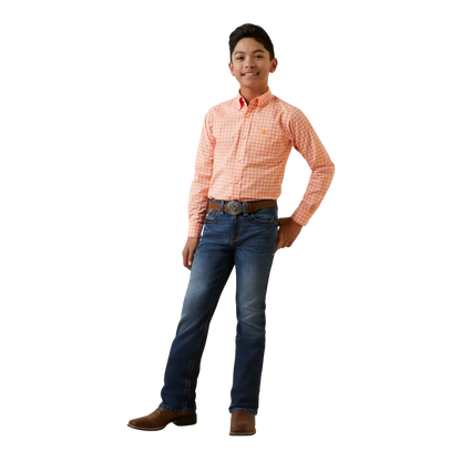 Ariat Boys Matias Orange Shirt