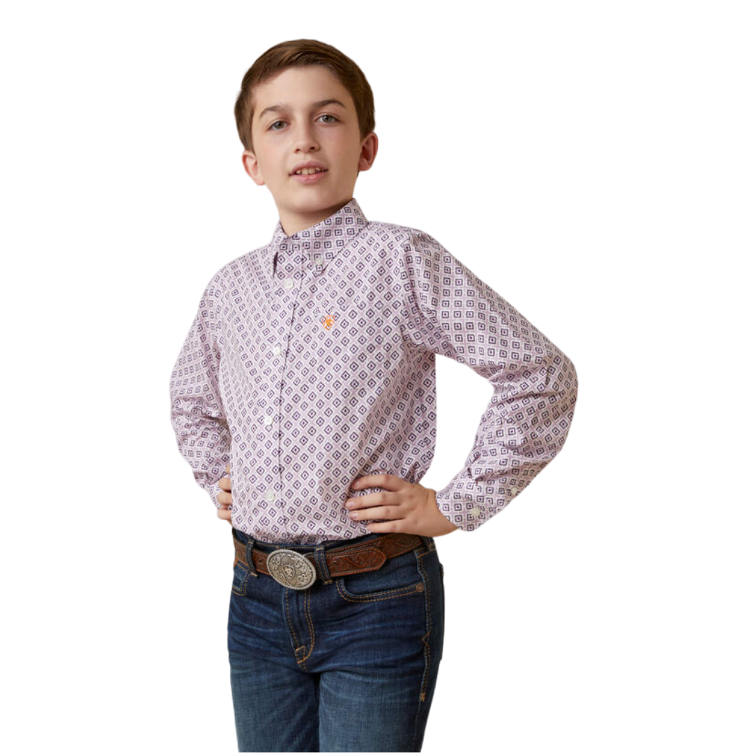 Ariat Youth Kid's Merrick Classic Purple Shirt